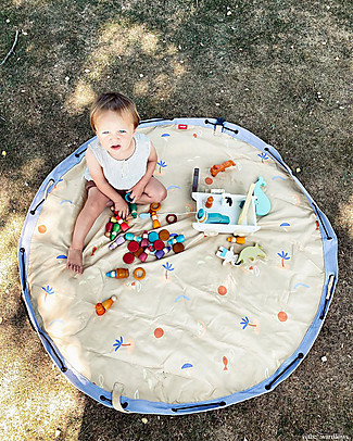 Play&Go Portable 2 in 1 Storage Bag & Outdoor Playmat - Sea Storage Bag and Playmat